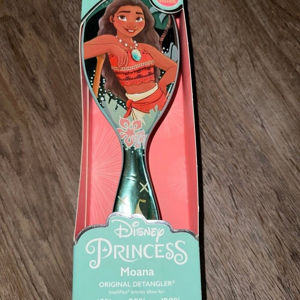 Wet Brush‎ Disney Princess Moana Original Detangler Teal Metallic Hair Brush NEW